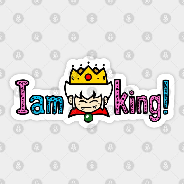 Dracula Kun - I Am King Sticker by retroworldkorea